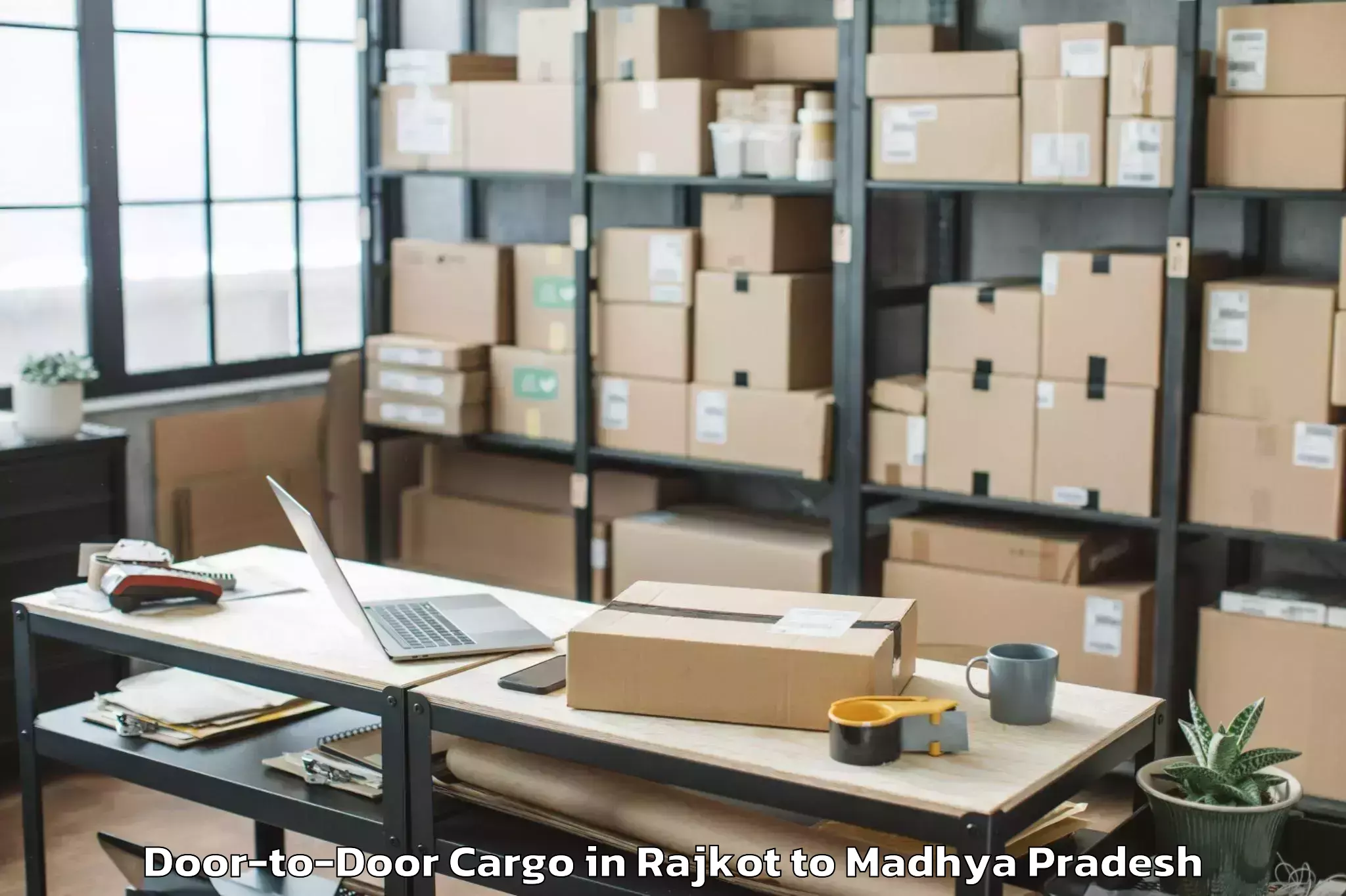 Affordable Rajkot to Khurai Door To Door Cargo